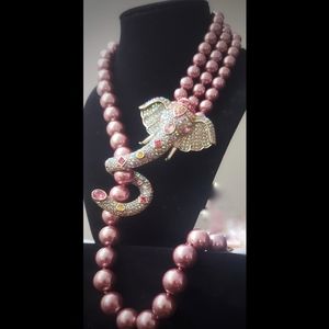 AUTHENTIC Heidi Daus Ravishing Wrap-sure elephant necklace